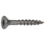 SABERDRIVE Deck Screw, #9 x 1-1/4 in, 18-8 Stainless Steel, Flat Head, Torx Drive, 554 PK 53995